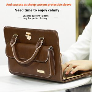 Laptop case Business Men's and women's high-grade leather handbag for Apple air15-inch 13.3 Huawei 14-inch Lenovo Xiaoxin pro16 protective case liner bag